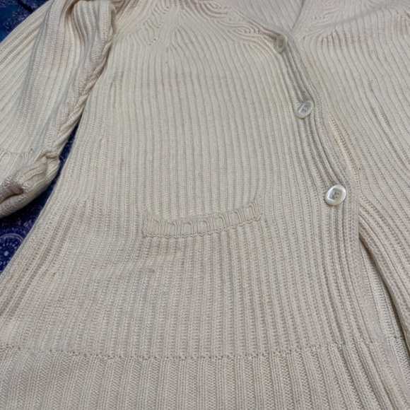 Vintage Donna Karan Multi-Ply 100% Cashmere Cardigan Sweater Oversize Medium - Picture 2 of 8